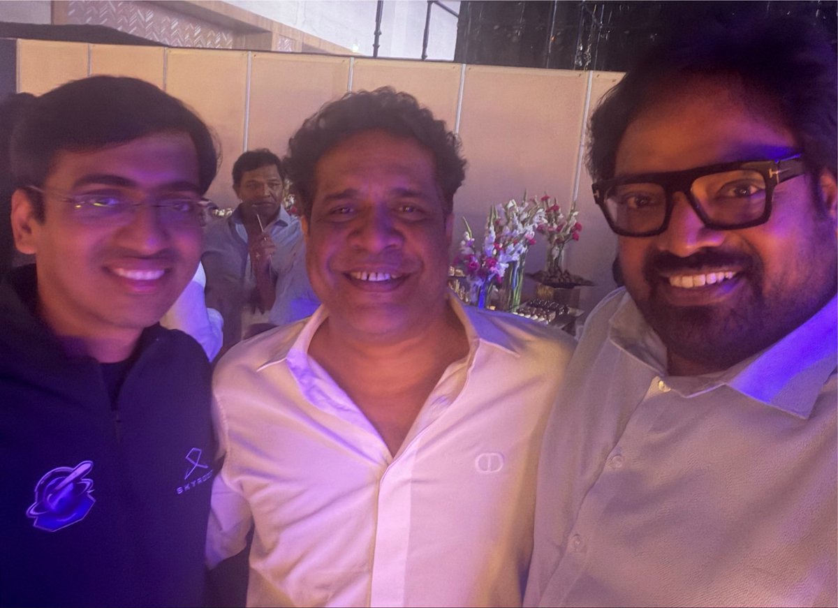 MeherRamesh's tweet photo. Happy occasion to come out for the @SkyrootA success celebrations&amp; 8th Anniversary 💐 Big shoutout founders Shri @PawanKChandana &amp; @bharathdaka Nation’s pride 🇮🇳 #missionAagaman success &amp; Men behind this crew #Greenko visionary 
Shri Anil Chalamalasetti &amp; Shri Kolli Mahesh. https://t.co/MPdbQ1DTlE
