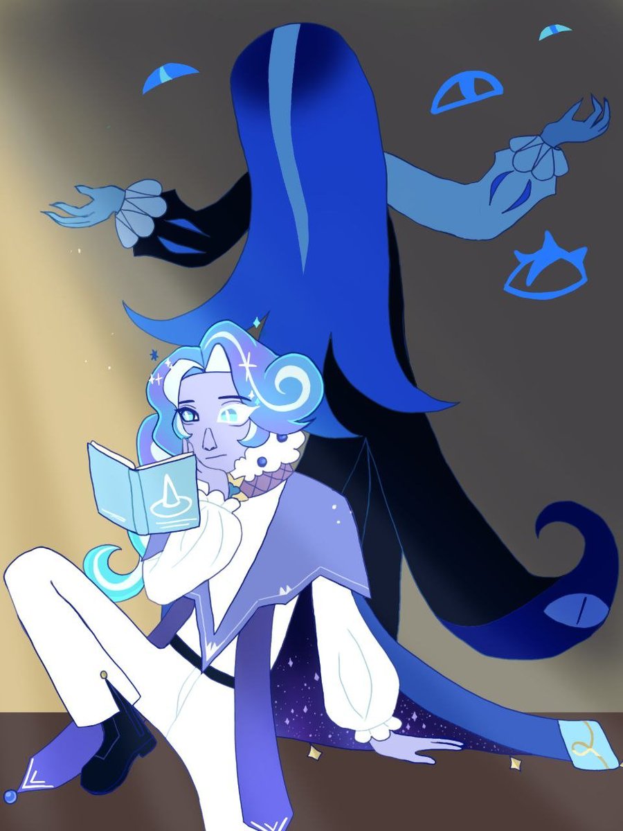 Raievedd's tweet photo. The first headmaster ... 
#cookierunkingdom #shadowmilkcookie #art https://t.co/WGKs7SwCGo