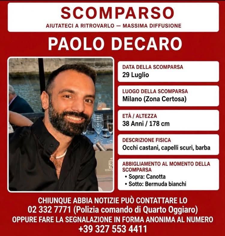 Mamox__'s tweet photo. Per chi vive a Milano ma non solo. Paolo ha molti amici qui in Abruzzo, lo conosce anche mia sorella che è veramente preoccupata. Speriamo sia solo un periodo di riflessione. Forza Paolo, tutto si risolve. Forza! 
@chilhavistorai3 
#chilhavisto 
#chilhavisters 
#3agosto2026 https://t.co/kYamrBy08V