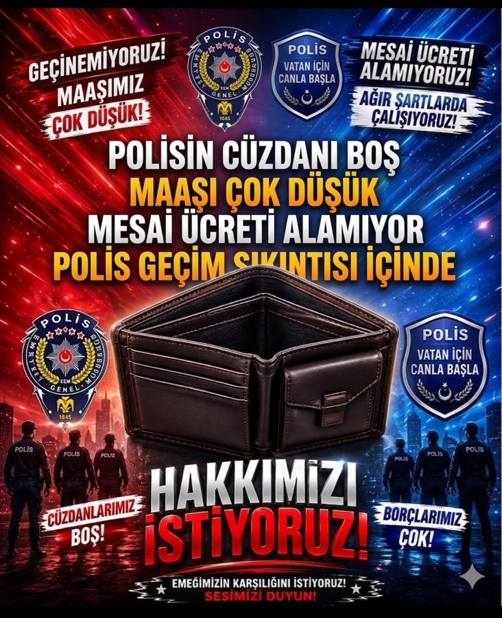 Yhsgihtholsun's tweet photo. 📌Sağlık Maliyeye Takılmadı

📌Eğitim Maliyeye Takılmadı

📌Diyanet Maliyeye Takılmadı 

📌Asker Maliyeye Takılmadı

📌İşçi Maliyeye Takılmadı

📌Kariyer uzmanları müfettişler Takılmadı

⚠️Polis ise maliyeye takıldı
 #PoliseAdilMaaş https://t.co/8P6SyTqEbO