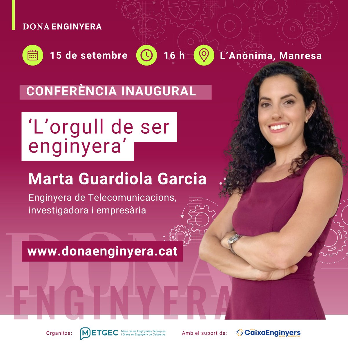 CETIVG's tweet photo. Ja queda menys per a Dona Enginyera 2026!

La jornada, que enguany se celebra sota el lema "L'orgull de ser enginyera", comptarà amb la conferència inaugural de Marta Guardiola Garcia, enginyera de Telecomunicacions, investigadora i empresària. 
https://t.co/wdwNJMTdJM
@METGEC1 https://t.co/WqE9bYHML5