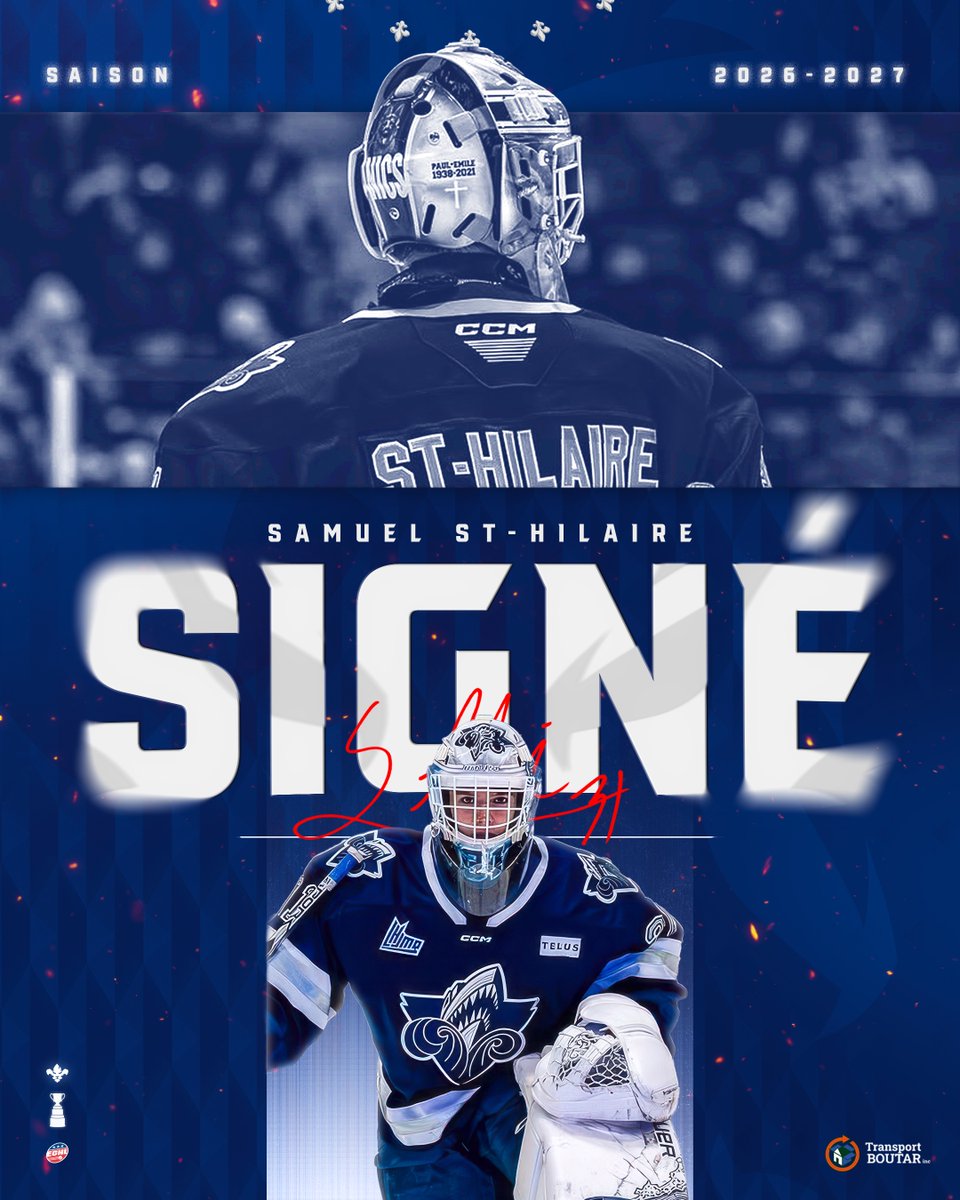 Lions3r's tweet photo. Les Lions de Trois-Rivières annoncent l’arrivée de Samuel St-Hilaire! 🔥

Après avoir franchi les rangs juniors dans la LHJMQ et représenté le Canada sur la scène internationale, le gardien québécois se joint maintenant aux Lions! 🦁

🗞️ : https://t.co/sAKSHNxs6C https://t.co/tBRbZgvbH4