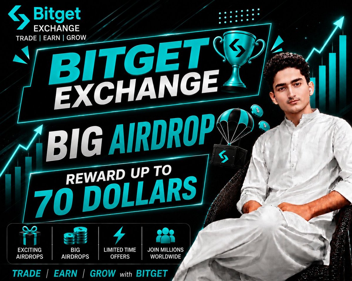 Shahg9990's tweet photo. 🚀 Bitget Big Airdrop is Live! 💰
Earn rewards of up to $70 by joining the latest Bitget campaign.
Don't miss this limited-time opportunity! 🔥
Video link👇👇
https://t.co/W008Z6qHff

#Bitget #Airdrop #Crypto #Web3 #EarnCrypto #CryptoCommunity https://t.co/F8UFFAtDmf