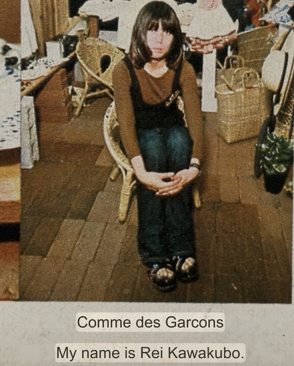 FinalBlow_Chi's tweet photo. Rei Kawakubi in 1972 at her first Comme des garçons store https://t.co/yVXPBNDzOx