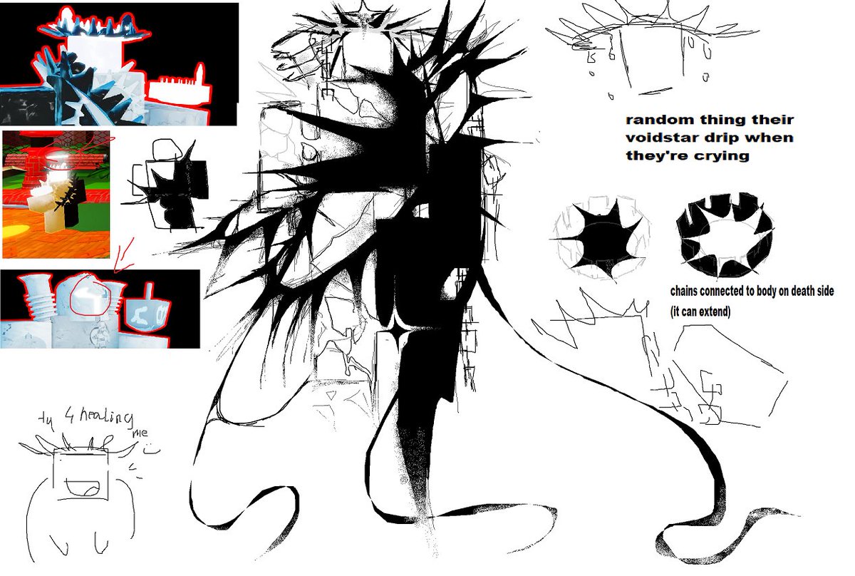 DEATHBOUNDARY's tweet photo. ` HURTS. 
IT HURTS. `
` WHAT HURTS? `
` US. ` 

` . . . `

` WHAT HAVE YOU DONE? `
` WE ARE AT FAULT. `

[ New appearance redesign lalala ] https://t.co/4fmxpK84Yh