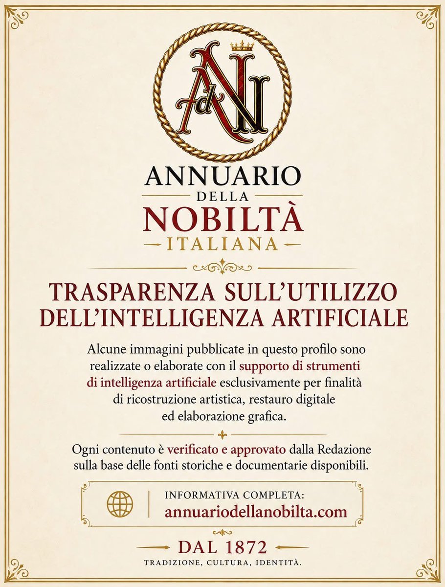annuarionobilta's tweet photo. #Disclaimer #IA #ArtificialIntelligence #araldica #heraldik #heraldry #coatofarms #annuariodellanobilta #annuariodellanobiltàitaliana #annuarionobilta #annuarionobiltà https://t.co/mrPNrII7pD