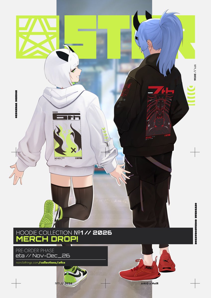 AtKOArt's tweet photo. // MERCH DROP!

It took a while, but hoodies or finally real and up to buy! Brought to you by none other than the creator of the Saki plush, NoiR!

It's just the pre-order phase so far, so if you buy, you'll get them around Nov-Dec, just in time for winter!

LINK IN COMMENTS!🔽 https://t.co/PeEVL78ID2