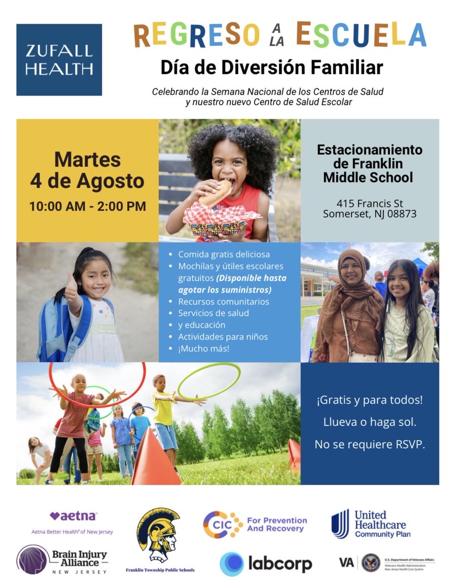 VPSikorski_FTPS's tweet photo. 💙💛 Our friends at Zufall Health are kicking off National Health Center Week tomorrow, August 4, at their Franklin Location! 
Be sure to stop by to learn more about the services and resources available to our community!
Thank you, Zufall Health, for your continued partnership and for all you do for Franklin families. We are grateful to have you as part of our village! 🐝 @FPS_2025