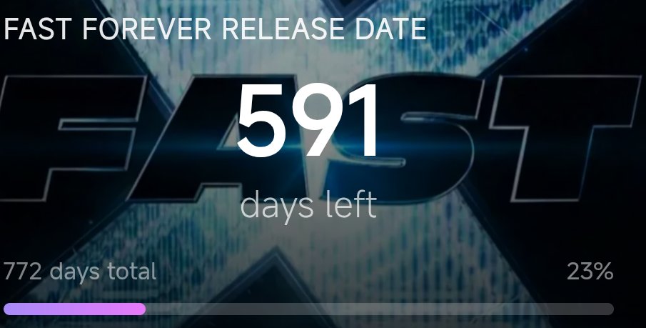 FastForever007's tweet photo. 591 days left until the release of Fast Forever 🎥 https://t.co/Pi67UwSuqm