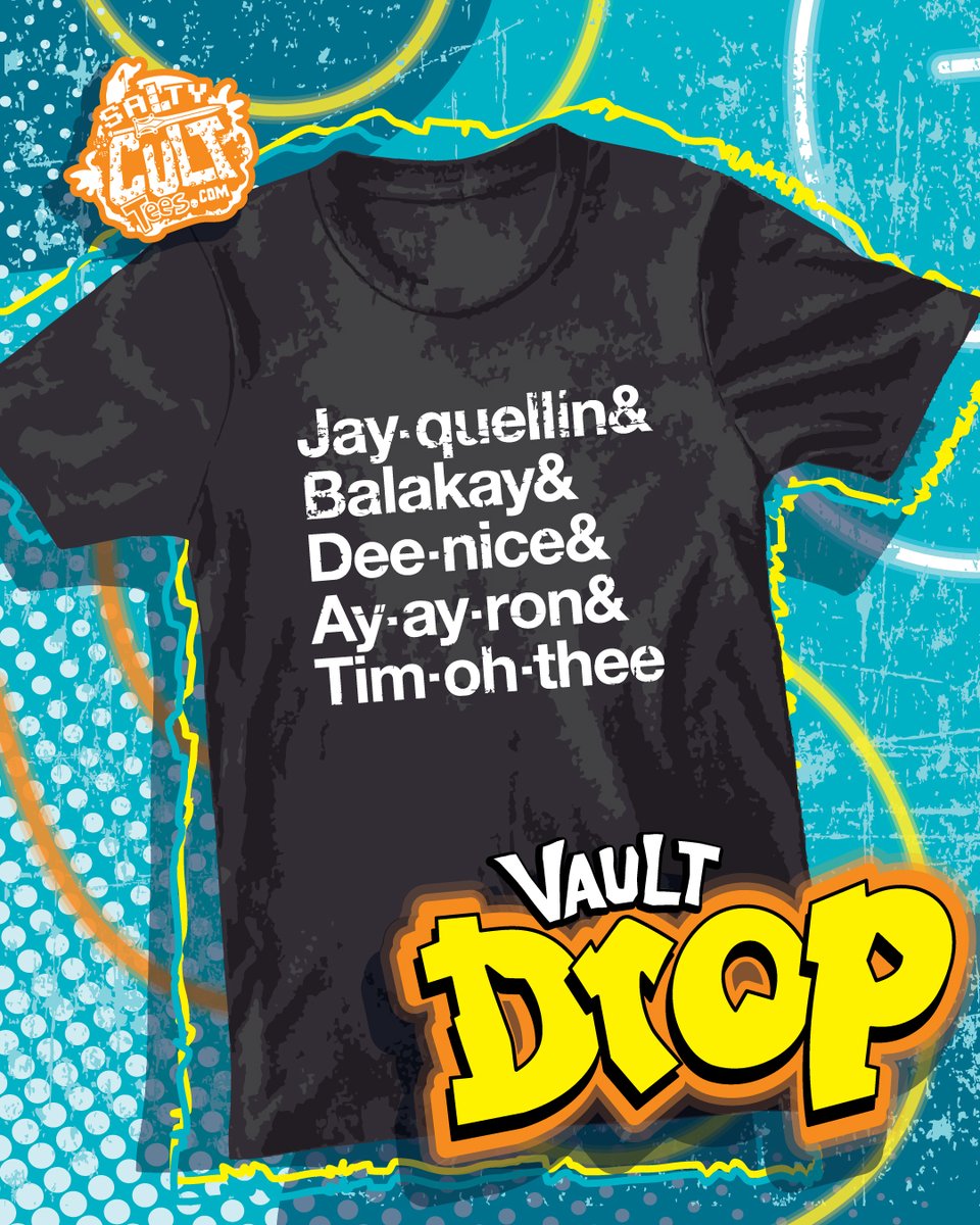 SaltyCult's tweet photo. Ay-Ay-Ron. Ba-la-kay. Dee-nice. Jay-Quellin. You know the names. One of comedy's most quotable moments — Key &amp; Peele's legendary "Substitute Teacher" sketch. #SaltyCult #VaultDrop #KeyAndPeele #SubstituteTeacher https://t.co/Gk2hB0n5mB https://t.co/VQ06uCCdVE
