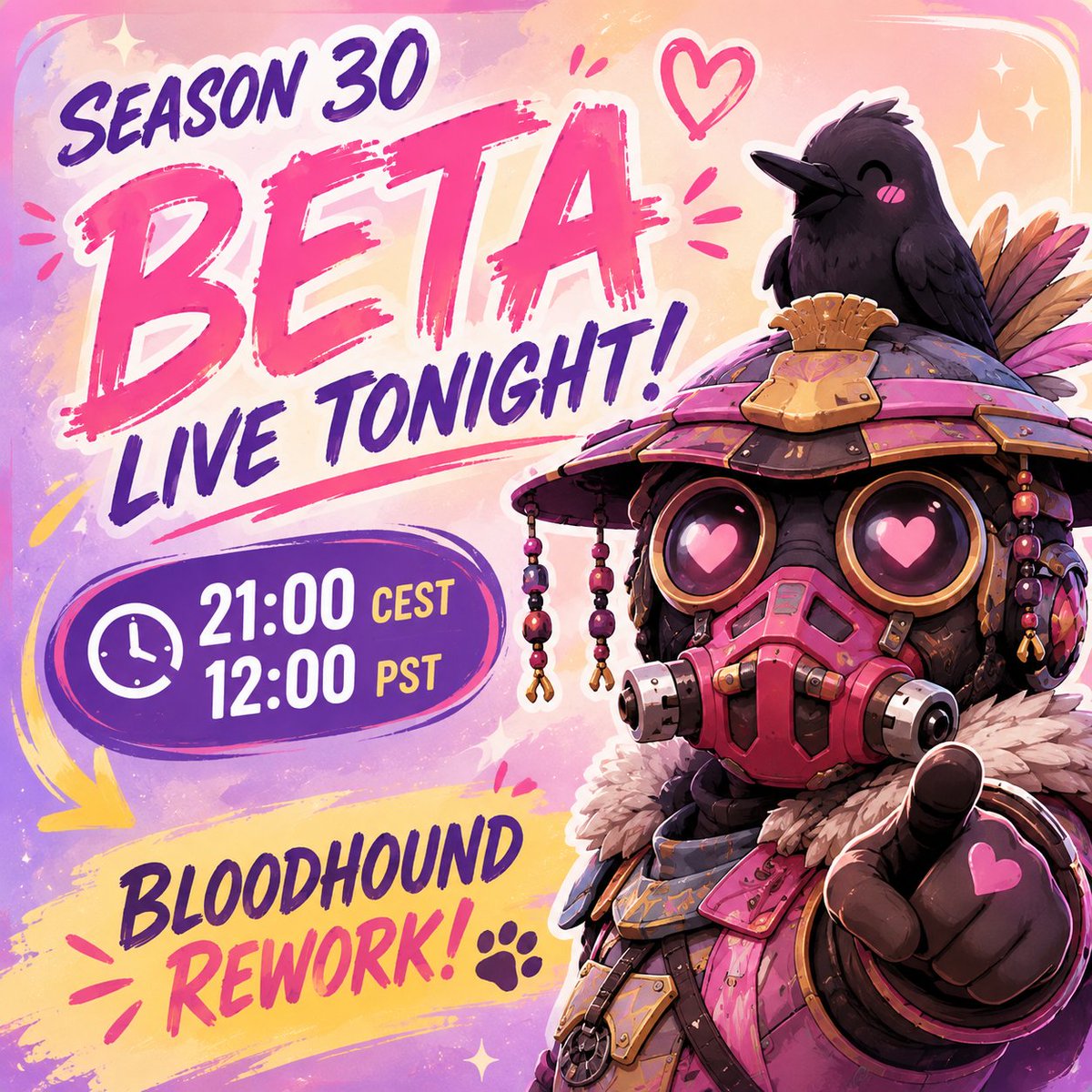 MedicFox3's tweet photo. Bloodhound got a makeover... 👀
I'm finding out if it's a glow-up or a skill issue. 
🕘 LIVE at 9 PM CEST / 12 PM PST
Season 30 Early Access starts tonight! Come join me! 

#ApexLegends #ApexPartner #ApexMarkedPreview #Season30 #CreatorHub #Live #ApexMarkedPreview #ApexPartner https://t.co/qkPgbSlPHs