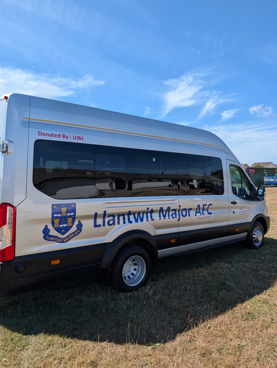 LlantwitMajorFC's tweet photo. A massive thanks to sponsors United Worldwide Logistics for their extremely generous donation of a minibus for the playing squad to use! This is a massive step for the club and would not have been possible without them 💙💛 https://t.co/Y2DnnpFVNO