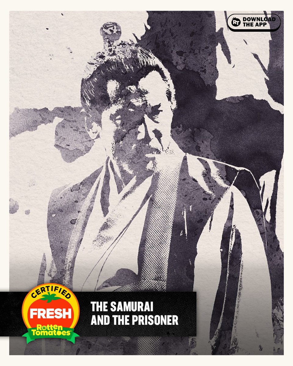 RottenTomatoes's tweet photo. 'The Samurai and the Prisoner' is officially Certified Fresh at 96% on the Tomatometer, with 48 reviews: https://t.co/raF0qROCzz https://t.co/WLtQCIZj9i