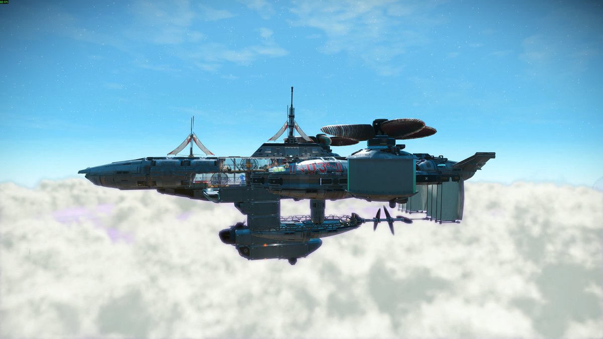 Vhlad11's tweet photo. HIGHWIND
Finally finished one of my favorite builds so far!
This Corvette is heavily inspired by the Highwind from Final Fantasy VII. It took me quite a while to build, especially since I only made this Ingame. It was definitely a challenge

#hellogames #corvette #nomanssky https://t.co/iyOCTB9NG4