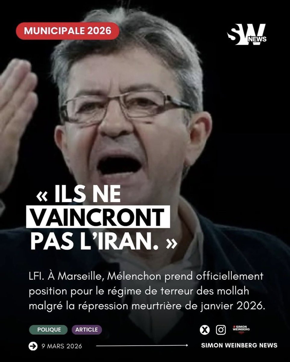SlMONWEINBERG's tweet photo. 🔴🇫🇷🇮🇷 ⚡️| Mathilde Panot: ​« Jean-Luc Mélenchon n'a jamais défendu le régime iranien !! JAMAIS ! Tout le monde peut aller regarder dans les archives ! »

On a cherché et on a trouvé ⤵️⤵️⤵️ https://t.co/J4v1tVneHo