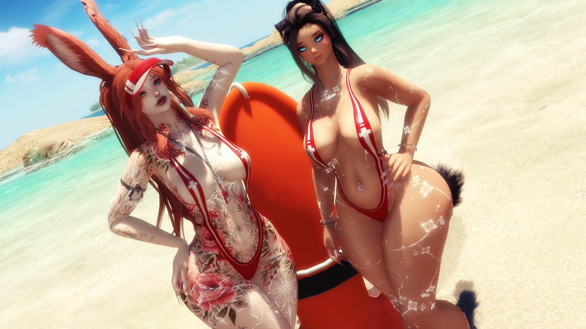 ffxivsabrinaxo's tweet photo. Remember to pay attention to your lifeguards on duty at all times! ❤️😂

#miqote #miqo #viera #gposers #EorzeaPhotos https://t.co/zeoOQ7Kh46