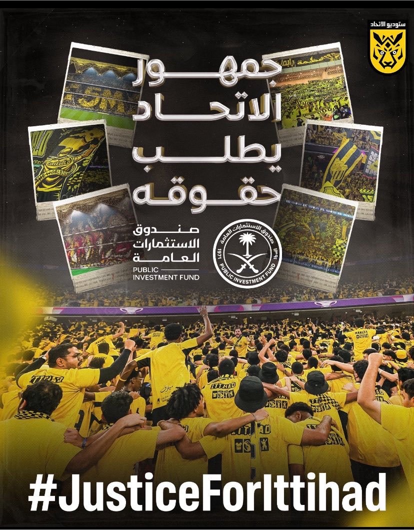 Grohe34T's tweet photo. جماهير الاتحاد ما تطلب المستحيل،تطلب حق ناديها..حقه في الاستعداد،وحقه في المنافسة،.وحقه في إدارة تواكب حجم هذا الكيان..

#JusticeForIttihad https://t.co/Ye1e3zdF5T