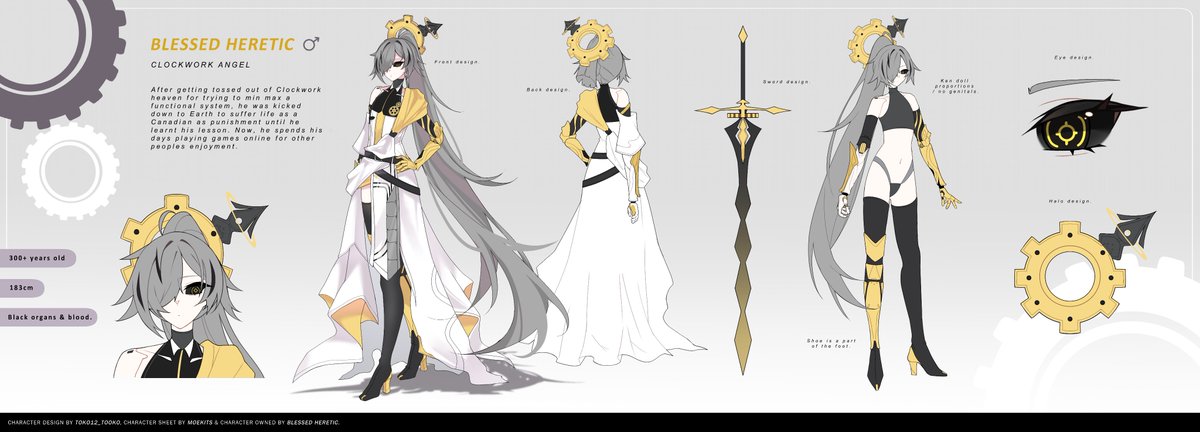 Blessed_Heretic's tweet photo. Official new ref. Supplements will be in the replies.

Main Ref by @moekits 
Concept art by @toko12_tooko https://t.co/t4SJ04skfs