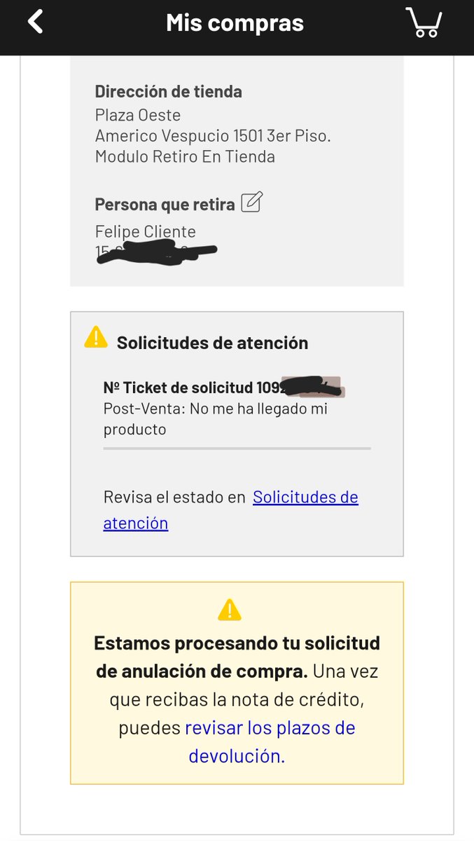 jastiden's tweet photo. @RipleyChile generó una anulación de compra falsa, como si yo la hubiera solicitado. Esto es una grave alteración y malversación de mis datos y gestiones para evadir su responsabilidad. ¡Cuidado con sus prácticas abusivas! @sernac https://t.co/7BqJYmKTpU