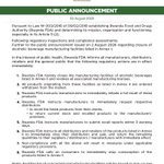 Photo by Rwanda Food and Drugs Authority (@RwandaFDA)