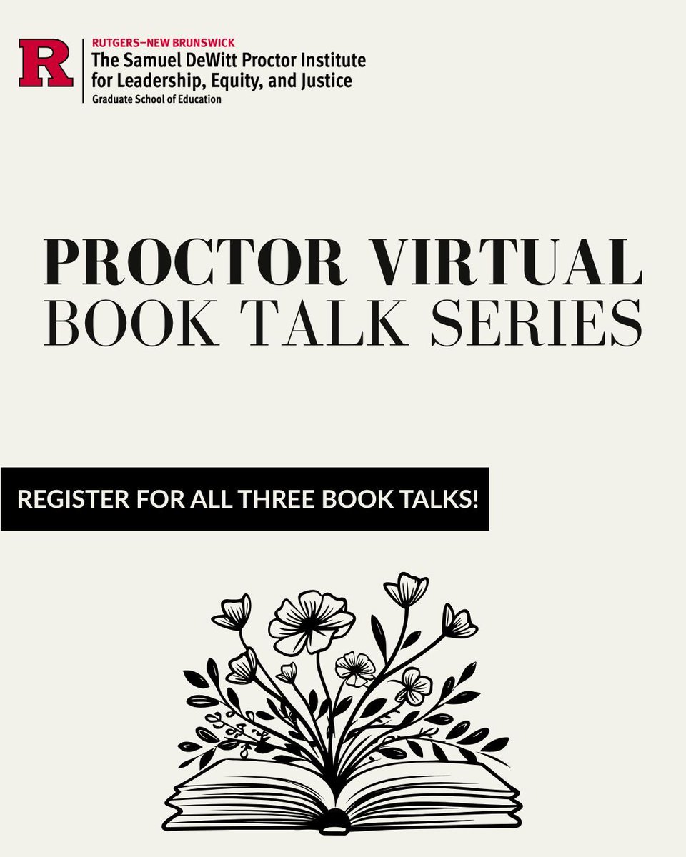 SDPInstitute's tweet photo. 🍁 The Proctor Virtual Book Talk Series is HERE! 📚 

Mark your calendars for three unforgettable talks featuring these incredible authors and inspiring thought leaders. You won't want to miss this lineup! ✨

Register: https://t.co/GHcjCr8idP https://t.co/3KzLrCTSEi