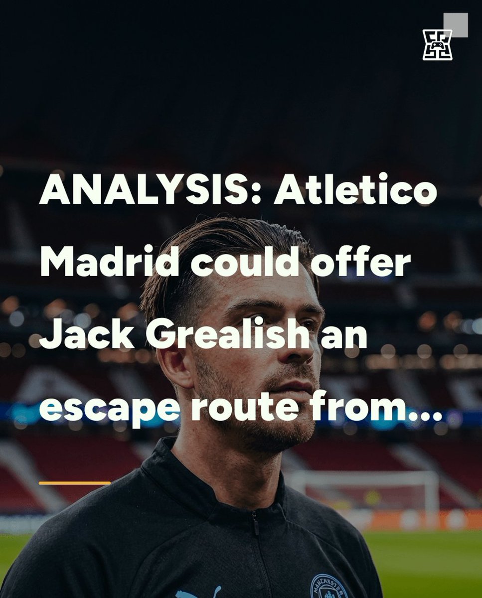 TheSpaceSports's tweet photo. 1/2 🔍 ANALYSIS: Atlético Madrid could offer Jack Grealish a route out of Manchester City, with Everton and Aston Villa also in the wider picture. Spurs are linked with Osimhen and Gakpo. https://t.co/EOnKBiFYuA