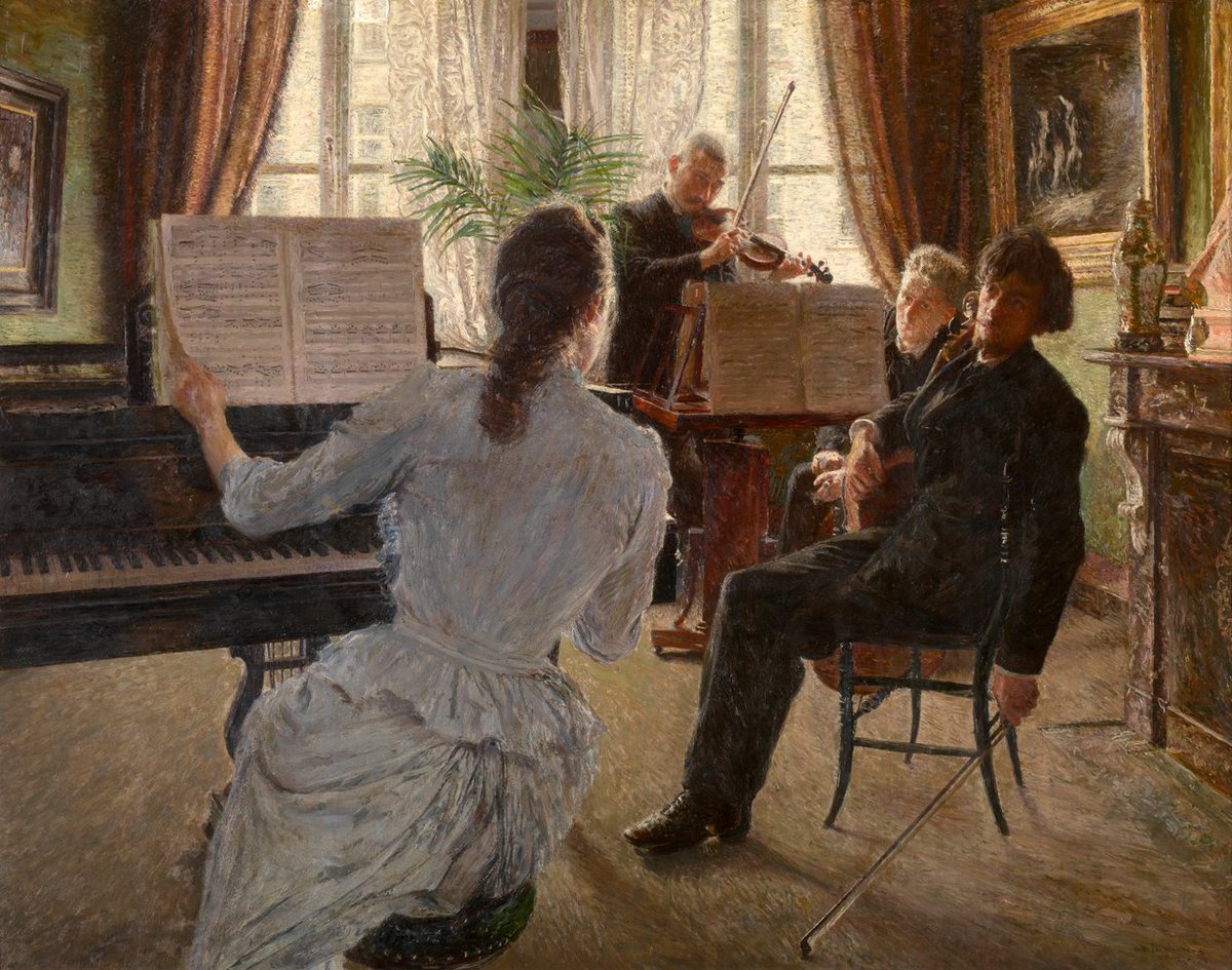 artstitle's tweet photo. チャールズ・メルテンス
（Charles Mertens、1865-1919）
『カルテット』
（The Quartet） https://t.co/QWmqF7ymia