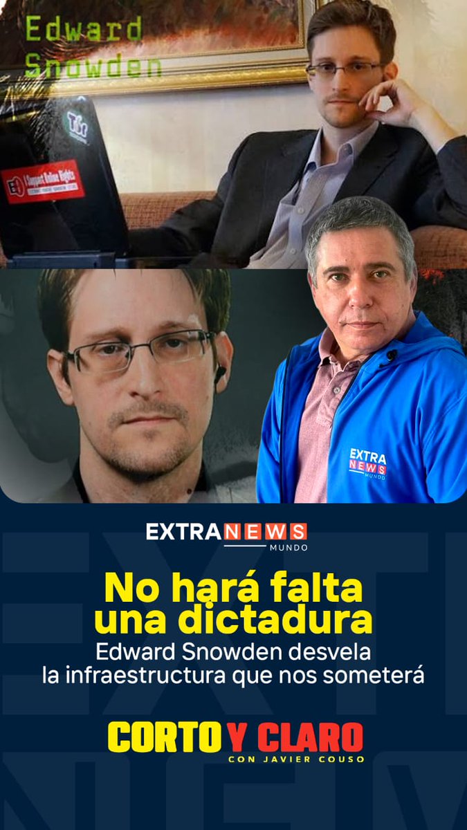extranewsmundo's tweet photo. 🔴 #EnVideo

📌 El extécnico de la CIA en la Agencia Nacional de Seguridad de Estados Unidos (NSA), Edward Snowden, advierte sobre un salto cualitativo aterrador en la vigilancia masiva: los gobiernos y corporaciones ya no buscan solo espiarnos, sino automatizar nuestro control.

📌 Mediante el análisis predictivo de nuestros metadatos, los sistemas definen un patrón de "confiabilidad" ciudadana. Si te desvías de la norma, una decisión algorítmica, sin jueces ni policías de por medio, te negará en milisegundos el acceso al trabajo, al transporte o al crédito. 

📌Sin decretar estados de excepción, estamos construyendo una infraestructura de tecno-feudalismo donde la disidencia se castiga con la marginación digital. 

Conoce más del análisis de Javier Couso en #extranewsmundo #Cortoyclaro

Vía: @Caninator