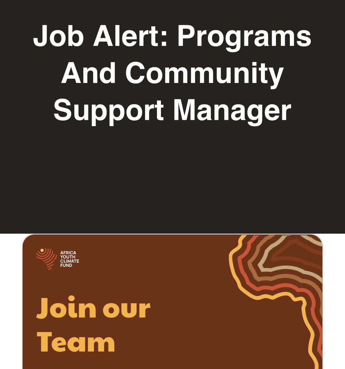 EemanBintSulaym's tweet photo. The Africa Youth Climate Fund is hiring for multiple positions. Fully remote within Africa 🌍 

https://t.co/9ELXP494eV

https://t.co/YPL5abXKqQ

https://t.co/d7ozLMtdcr

‼️DEADLINE: AUGUST 7, 2026 

Good luck 🍀 https://t.co/bTymFOr5PK