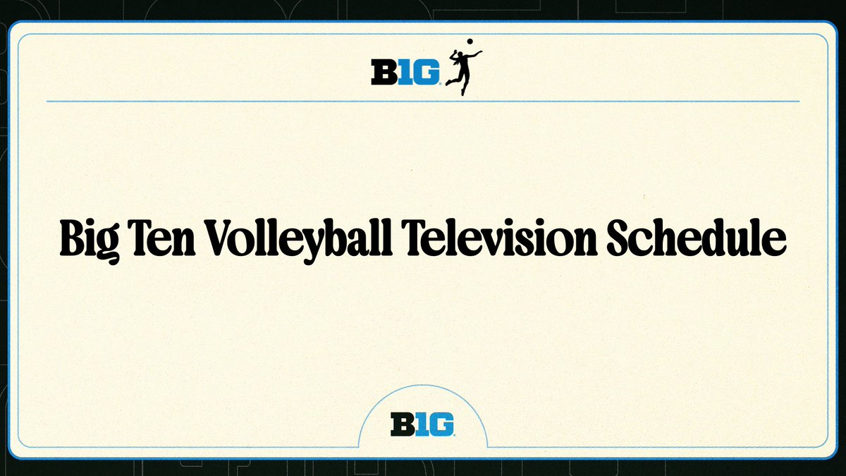 B1GVolleyball's tweet photo. 93 Big Ten volleyball matches will be nationally televised on @BigTenNetwork, @FOXSports and @FS1 during the 2026 season!

More here 👉 https://t.co/1jvvdTdzea https://t.co/fONn1TOUy4