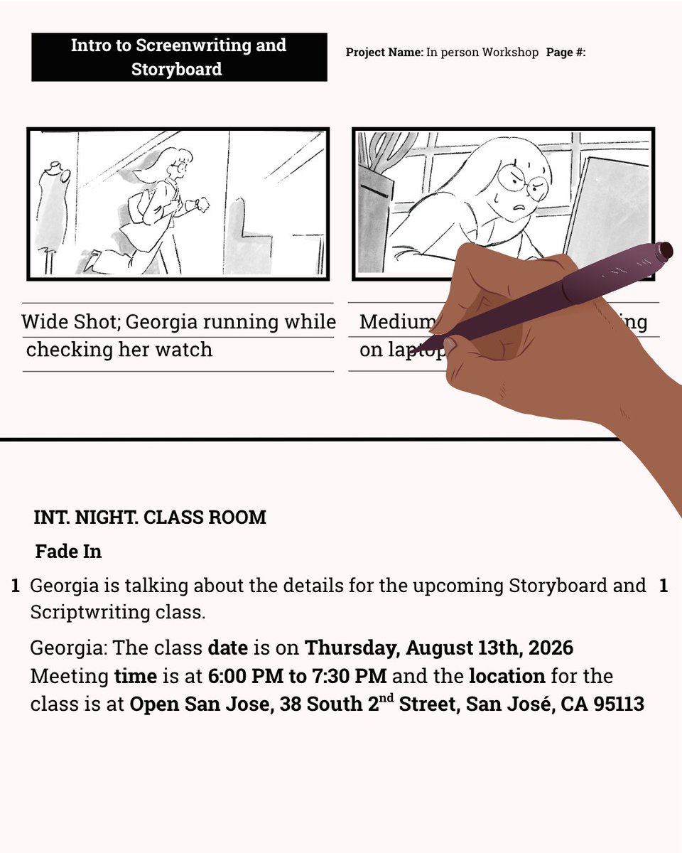 creatvsj's tweet photo. Every great documentary begins with a strong plan. 🎥✨
Learn how to shape your story before the cameras start rolling in our Scriptwriting and storyboarding class. RSVP-> https://t.co/WQVRGkea3Y
#DocumentaryFilmmaking #Storytelling #FilmmakingWorkshop #DocumentaryFilm https://t.co/FT2pKx4Vdc