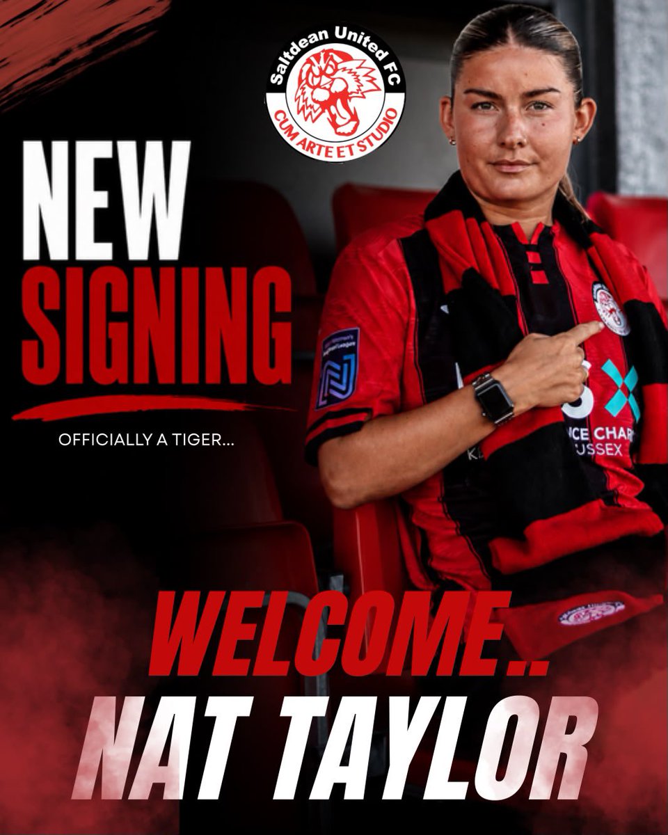 SaltdeanWomenFC's tweet photo. 𝙏𝙖𝙮𝙡𝙤𝙧 𝙞𝙨 𝙖 𝙏𝙞𝙜𝙚𝙧

We are delighted to announce the signing of Nat Taylor who joins the Tigers on their new @FAWNL journey.

Nat is no stranger to the National League and will bring experience &amp; quality to the midfield.

Welcome Nat 🤝

🐯 https://t.co/NOjLpFqFPr