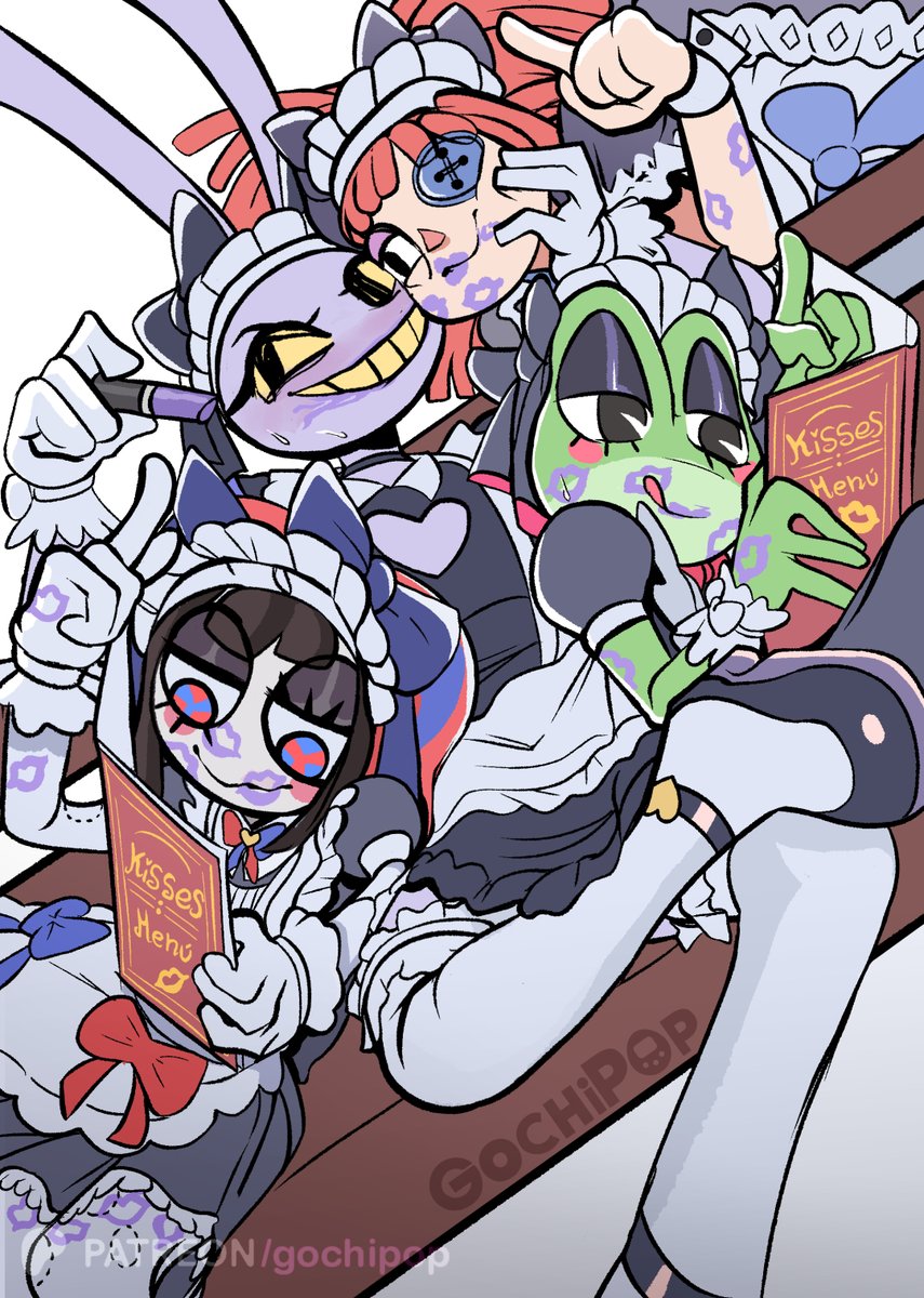 GochiPop's tweet photo. Kisses menú 💋

Which kisses would you like to order? 📝 🐰

(spicy maid sketches available on my patreon, Link in bio)

#tadc #funnybunny #jax #pomni #femjax #funnydoll #ragatha #ribbitrabbitㅤㅤ https://t.co/5KL2bhjMJB