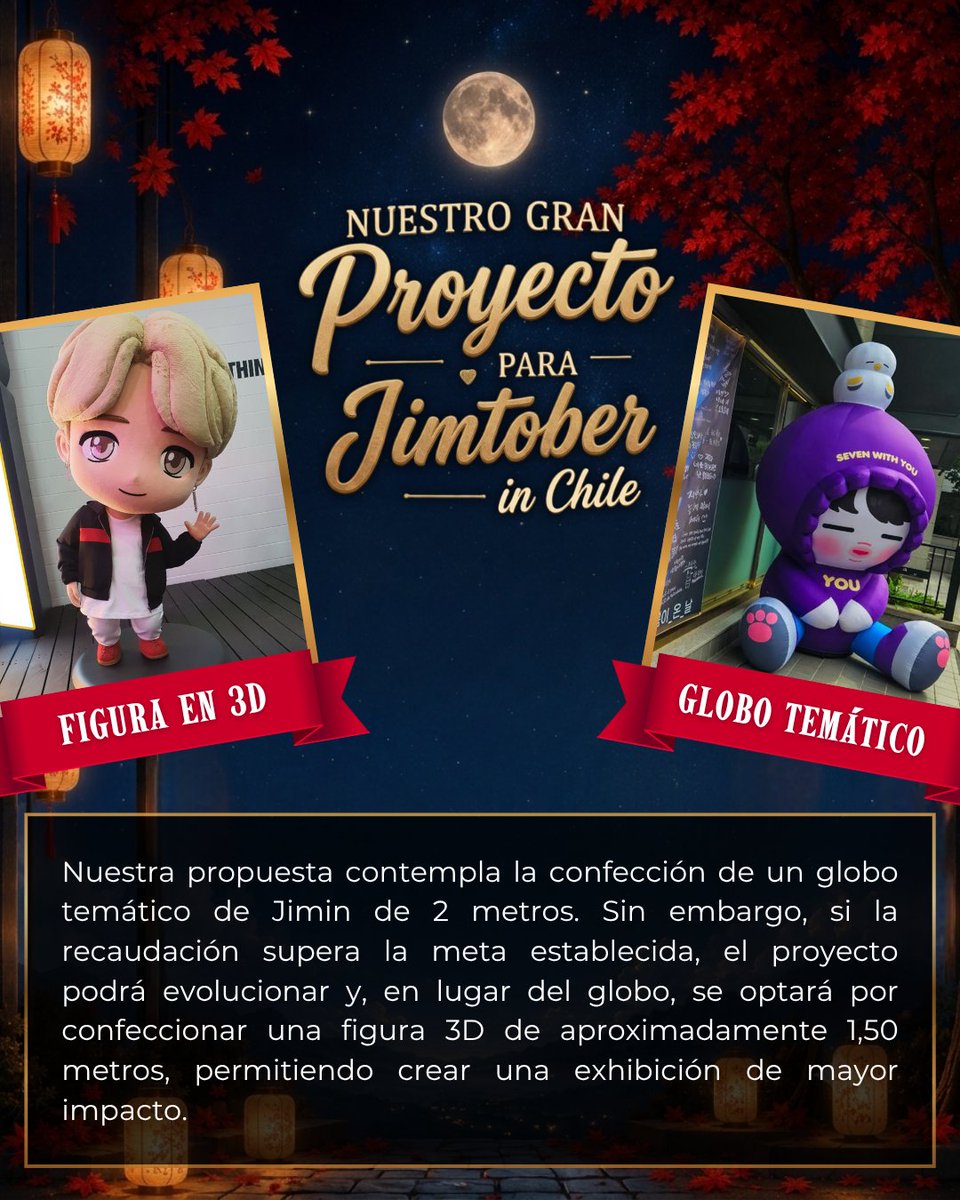 Park_jiminiecl's tweet photo. ✨🌙 La imagen de portada es el diseño que queremos hacer realidad para Jimtober in Chile.

La meta es crear un globo temático y, si las donaciones lo permiten, realizar una figura 3D basada en el mismo diseño. 

#JIMIN #JimtoberInChile #HappyBirthdayJimin #ParkJimin https://t.co/KJAFVrECmr