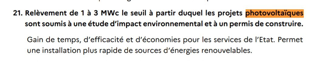 marseille_jeff's tweet photo. 🔴 Décret qui permet de faciliter l'installation de projets photovoltaïques: seulement pour + 3 MWc ces projets seront soumis à une étude d’impact environnemental‼️
https://t.co/os7U4YgoMo https://t.co/r2Y4Ukij0F