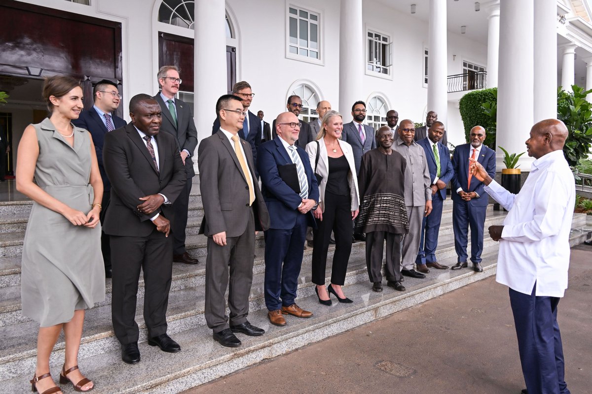 KagutaMuseveni's tweet photo. Today, at State House Entebbe, I met Ambassadors representing members of the United Nations Security Council and formally presented Ambassador Olara Otunnu as Uganda’s candidate for the position of United Nations Secretary-General.

I urged them to convey Uganda’s endorsement to their respective governments. Ambassador Otunnu has the experience, integrity, and diplomatic credentials to lead the UN. Uganda’s record in promoting regional peace and security, as well as hosting refugees, reflects the values that underpin our support for his candidature.