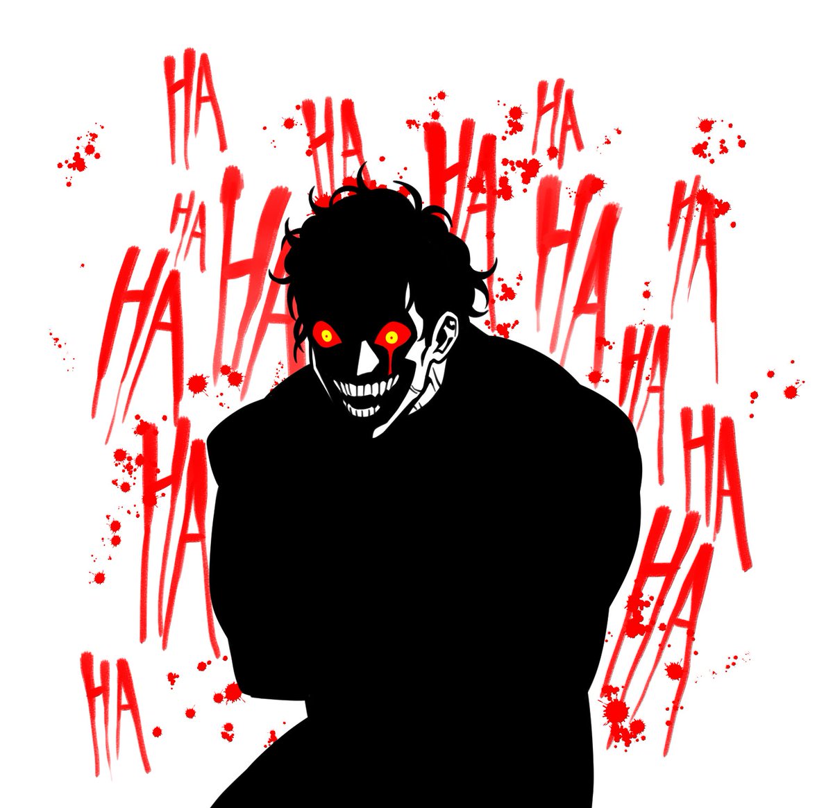 V0IDEYEDPANDA's tweet photo. my batman who laughs design based on the idea i posted before https://t.co/5dmQ10CPzB