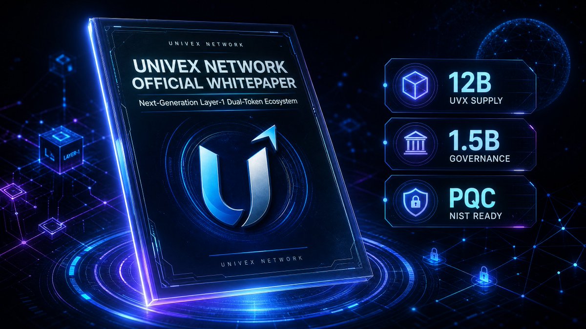 Univex_India's tweet photo. Univex Network Whitepaper: Next-Gen Layer-1 Dual-Token Ecosystem Powered by NIST-Standard Post-Quantum Cryptography for Secure Decentralized Utilities.

Code :tokajikurariri

#univexnetwork #PQC  #Web4 https://t.co/lpE0oel64Z
