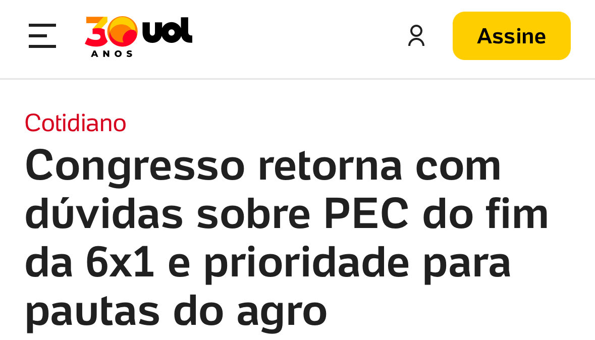 rickazzevedo's tweet photo. Fim da escala 6x1: dúvida 

Pautas do agro: prioridade 

Alguém avisa ao Congresso que eles são pagos pra representar o povo? https://t.co/i003dOSD2N