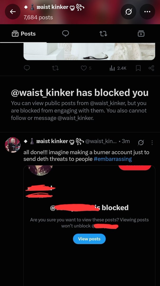 really_susu's tweet photo. blocked me now 😭😭 cant handle a little hate can she 😭 https://t.co/B2DXnG9rYj