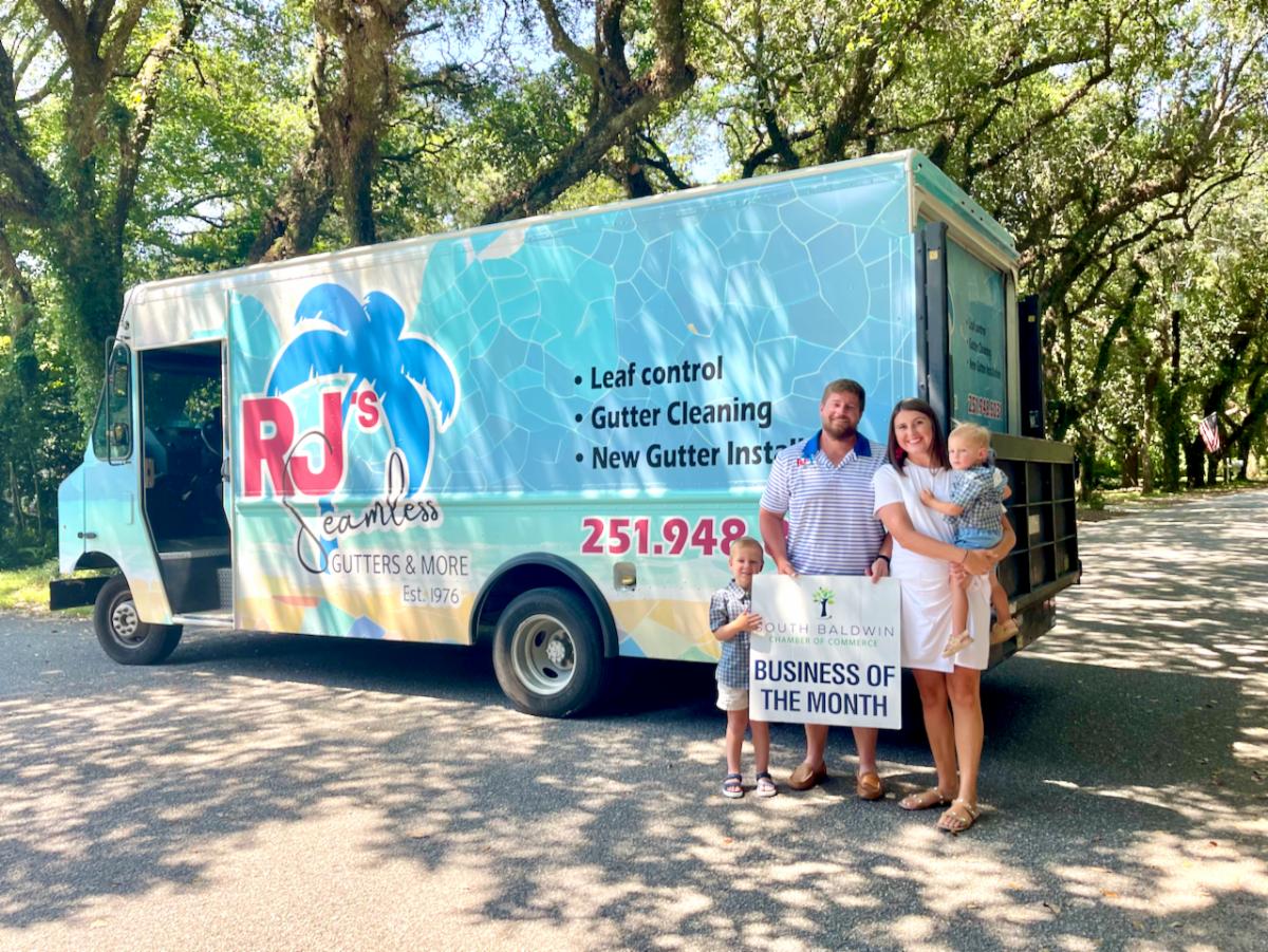 SBaldwinChamber's tweet photo. 🎊 Congratulations to our 𝑩𝑼𝑺𝑰𝑵𝑬𝑺𝑺 𝑶𝑭 𝑻𝑯𝑬 𝑴𝑶𝑵𝑻𝑯 — RJ's Seamless Gutters &amp; More! 👏
🌟 Business Spotlight: https://t.co/pwUxP4LiHu
☎︎ (251) 948-8031
🌐 https://t.co/eqN9o3tIhO

#BusinessOfTheMonth #BOM #1mylocalchamber #SouthBaldwinChamber #SupportLocalBusiness https://t.co/ZHjIJ0Hs7I