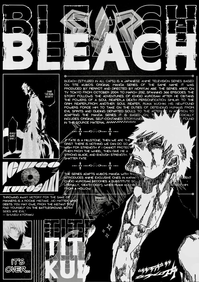 rippersarchive's tweet photo. Bleach (2004-2012)

All Three Hundred Sixty-Six Episodes

480p, 540p, 576p, &amp; 1080p (310.1GB)

Audio: English, Japanese
Subtitles: English https://t.co/UOcXaJEhwU