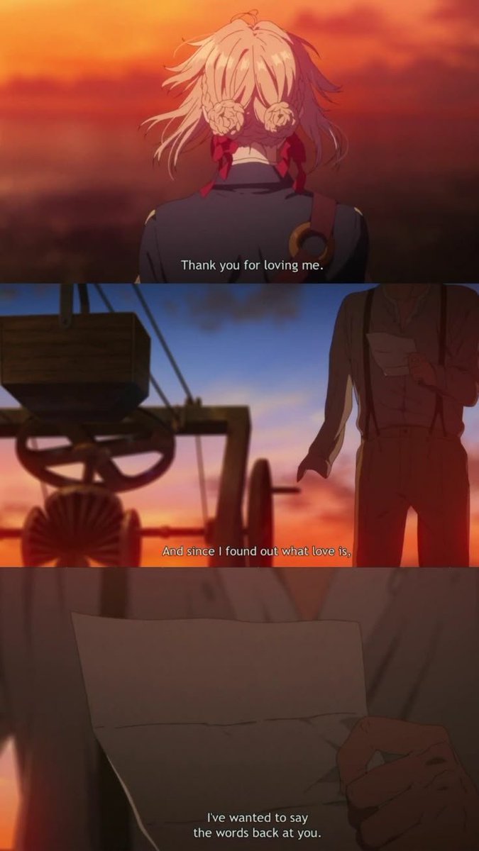 rosemaryforme's tweet photo. normalde çok anime kültürüm yoktur ama bi şans veriyim dedim. var ya... yüreğim paramparça oldu. violet evergarden'ın duyguları yavaş yavaş öğrenişi insanların hikayeleri... bazı sahnelerde boğazım düğümlendi, kahroldum. https://t.co/GSeGFlY4f9