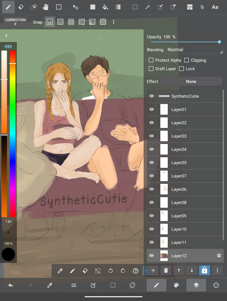 SyntheticCutie's tweet photo. New art wip 
Rendering my latest sketch 
Do you guys like seeing these processe photos? 
#artwip #dailyart #dbdfanart https://t.co/mO5sNcdAIZ