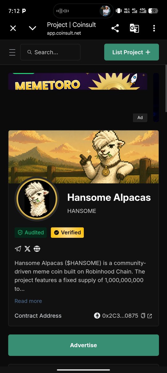 Mark_Swago's tweet photo. @CoinsultAudits @HansomeAlpacas @evm_gibs @mrlightsui get in here.

Checked out everything on the website and I must say shii looks clean. https://t.co/oMtT0d0vov