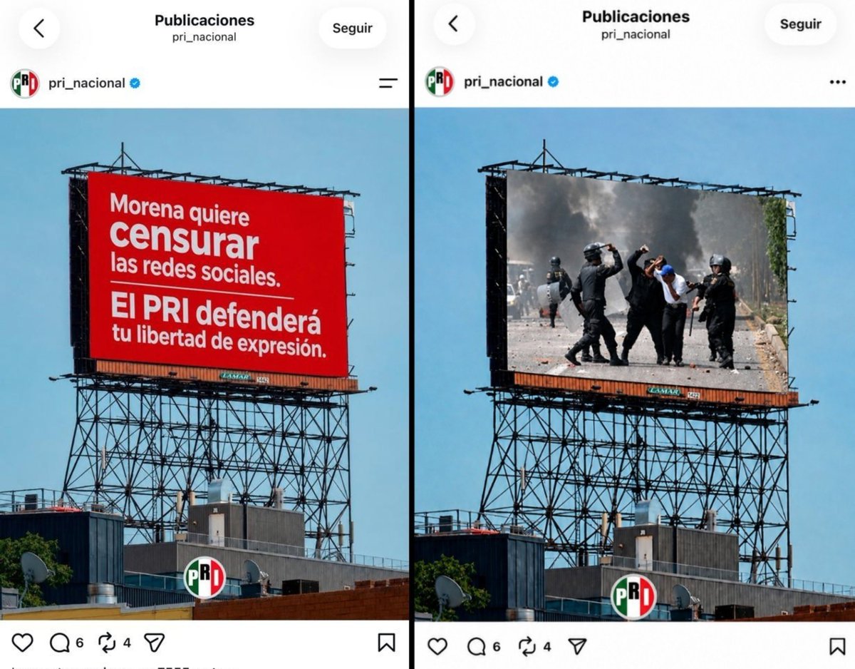 FreddyOliviery's tweet photo. Lo que el PRI                //         Lo que
publicó en                    //          todos
Instagram                    //           vimos https://t.co/rahBOAIZ7k