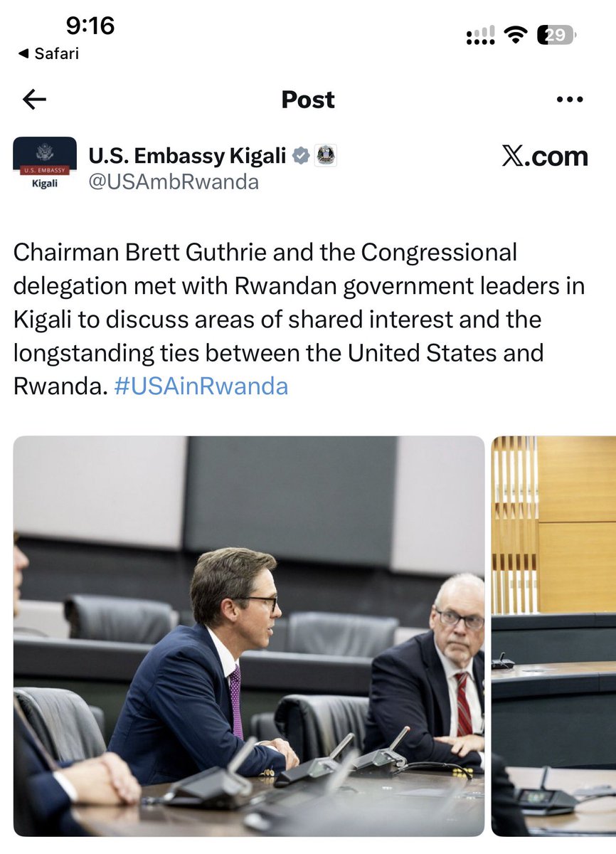 liberboo's tweet photo. @azpillicueta01 The plane arrived from Rwanda with a delegation of senior US diplomats led by Representative Brett Guthrie, Chairman of the House Committee on Energy and Commerce. https://t.co/NAWe16RnOv