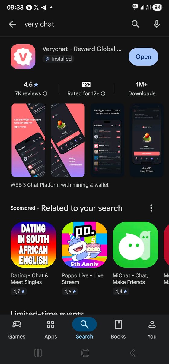 Valentinsmart's tweet photo. @sleektru Download verychat on Google Play Or app store and start mining. 
Use my referral code: val86 https://t.co/7bdsg60LGC
