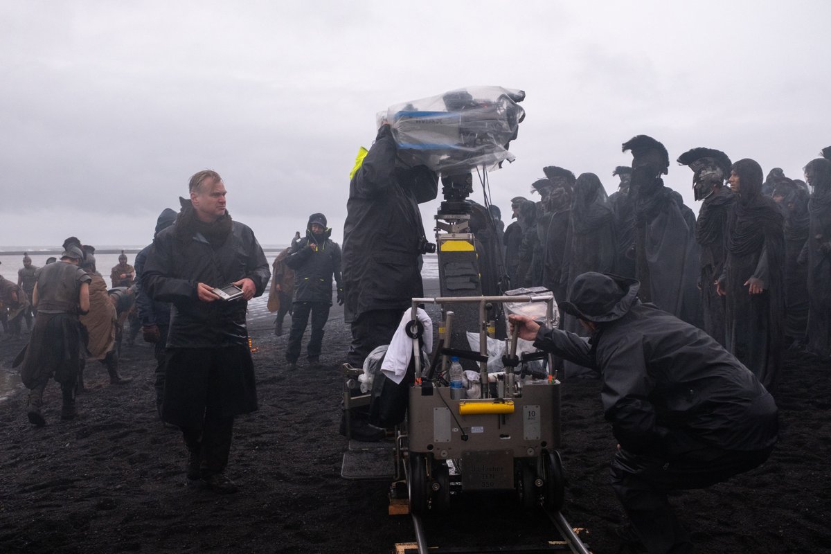 IMAX's tweet photo. blood sweat and tears, through rain or shine - all for #TheOdysseyMovie to be #ShotEntirelyWithIMAXFilmCameras https://t.co/U1XPlRZ2qh