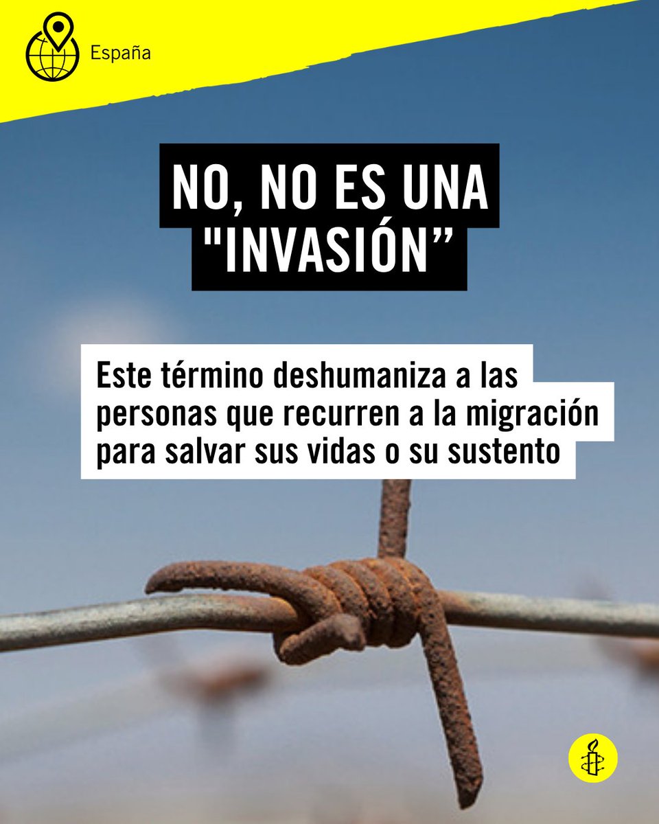amnistiaespana's tweet photo. Con motivo de la reunión de mañana de las ministras/os del Interior de los países europeos sobre la respuesta de la Unión Europea (UE) a la situación en Ceuta, desde Amnistía Internacional les pedimos que respondan con humanidad y solidaridad a esta situación, así como a cualquier aumento de las llegadas a través de la frontera exterior de la UE. La respuesta inicial de muchos Estados europeos a los acontecimientos de Ceuta ha sido profundamente preocupante y peligrosa. 

Recordamos: Las autoridades españolas y marroquíes deben garantizar el acceso al sistema de asilo a quienes lo soliciten, abstenerse de realizar expulsiones colectivas, que son siempre ilegítimas, proporcionar asistencia humanitaria urgente a quienes la necesiten y velar por sus derechos humanos con independencia de la vía por la que hayan llegado, sin discriminación alguna.

Más información en https://t.co/8MO38TSISF